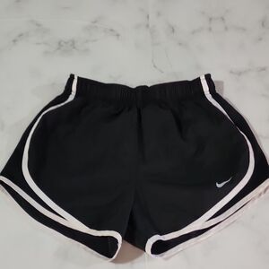 Nike Women's Black Athletic Shorts with White Trim